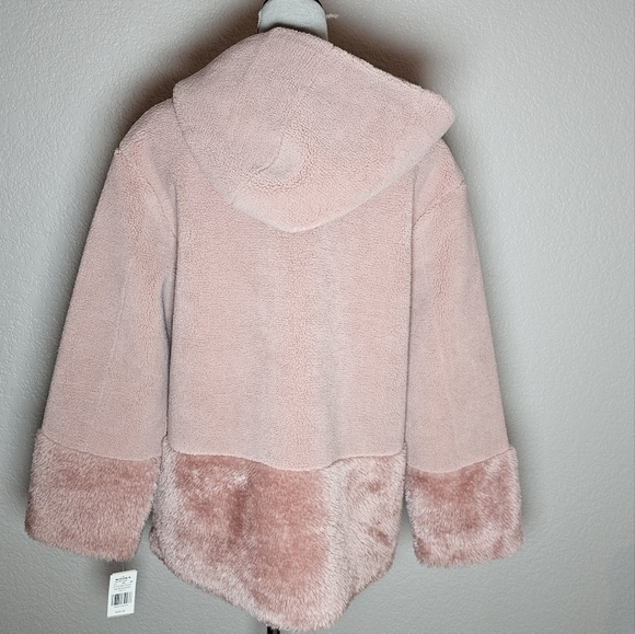 Koolaburra by UGG Women S Pink Rose Full Zip Hooded Faux Fur Fuzzy Jacke… - Picture 7 of 13